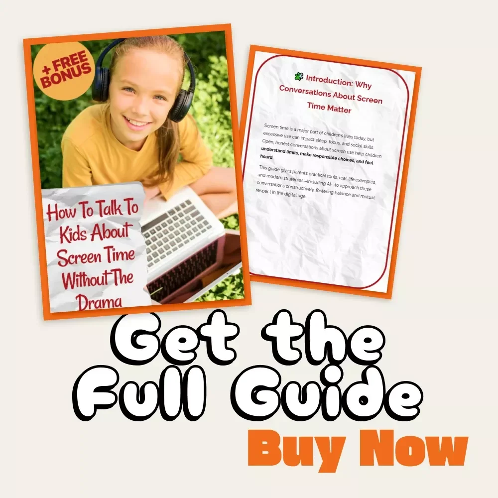 How to Talk to Kids About Screen Time Without the Drama | Digital Parenting Guide | Printable eBook on Positive Communication & Healthy Screen Habits