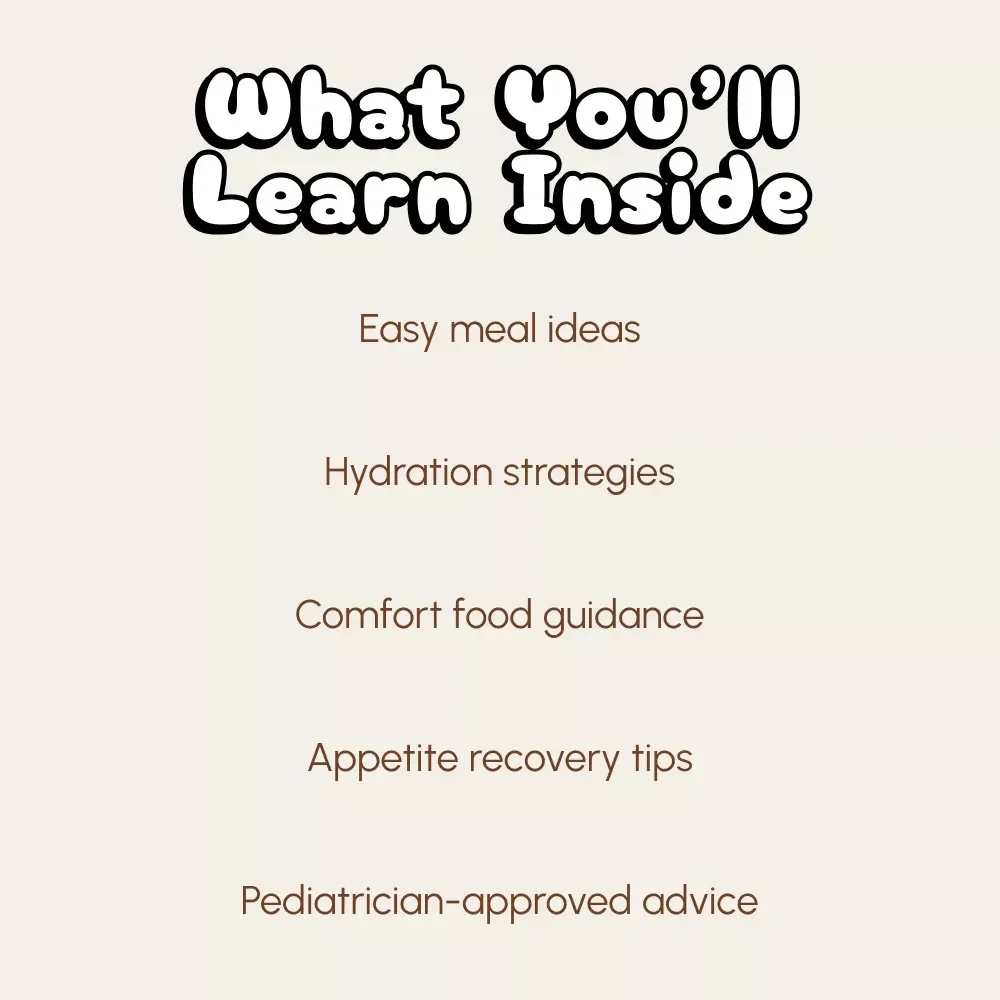 How to Adjust Feeding When Your Child Is Sick — Printable Checklist | Pediatric Nutrition Guide for Parents | Digital Download for Family Wellness
