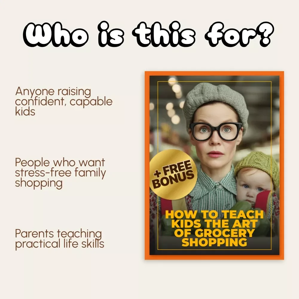 How to Teach Kids the Art of Grocery Shopping | Printable Guide for Parents | Digital Download on How to Delegate Grocery Shopping & Build Life Skills