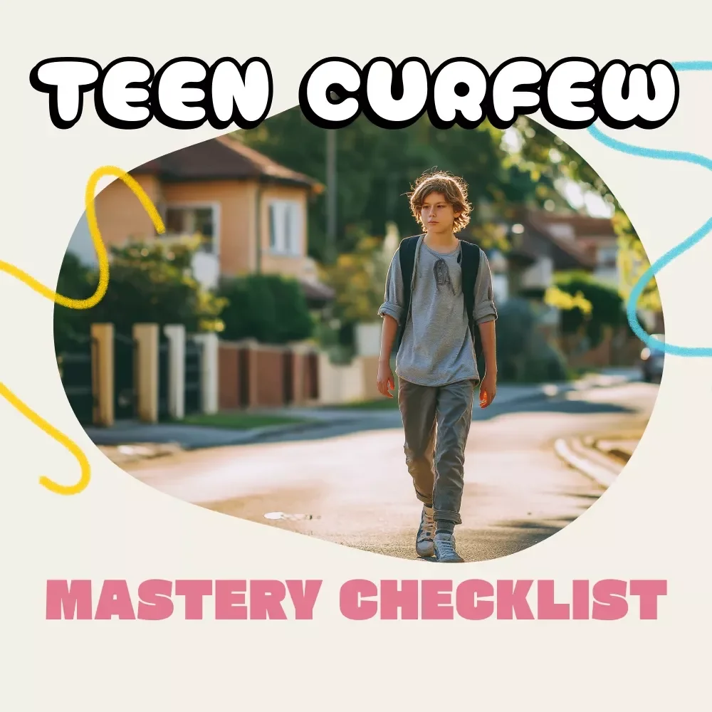 Teen Curfew Mastery: Your Easy-Guide Checklist | Printable Digital Download for Parents | How to Set Curfews for Teenagers | Family Rules Planner & Communication Guide
