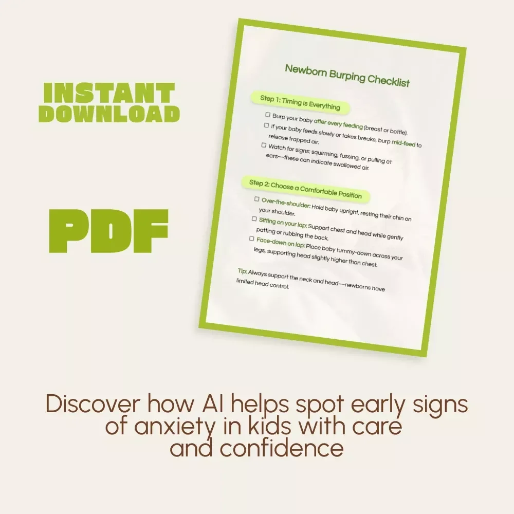 10 Steps to Spot Anxiety in Kids | Printable Checklist for Parents, Teachers & Counselors | How to Use AI to Detect Signs of Anxiety in Kids | Digital Download PDF