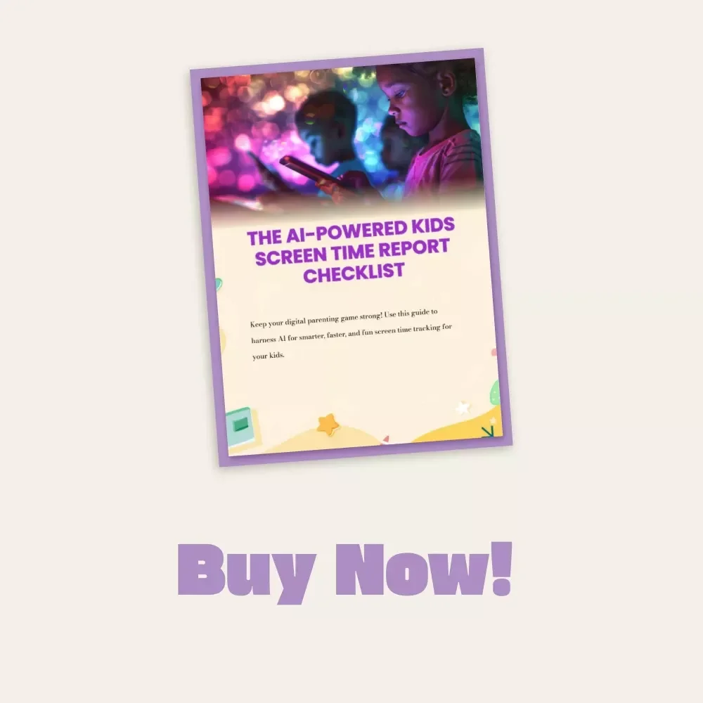 The AI-Powered Kids Screen Time Report Checklist | Digital Download | Parenting Guide for Managing Screen Time with AI Tools & Data Insights | eBook & Printable Checklist