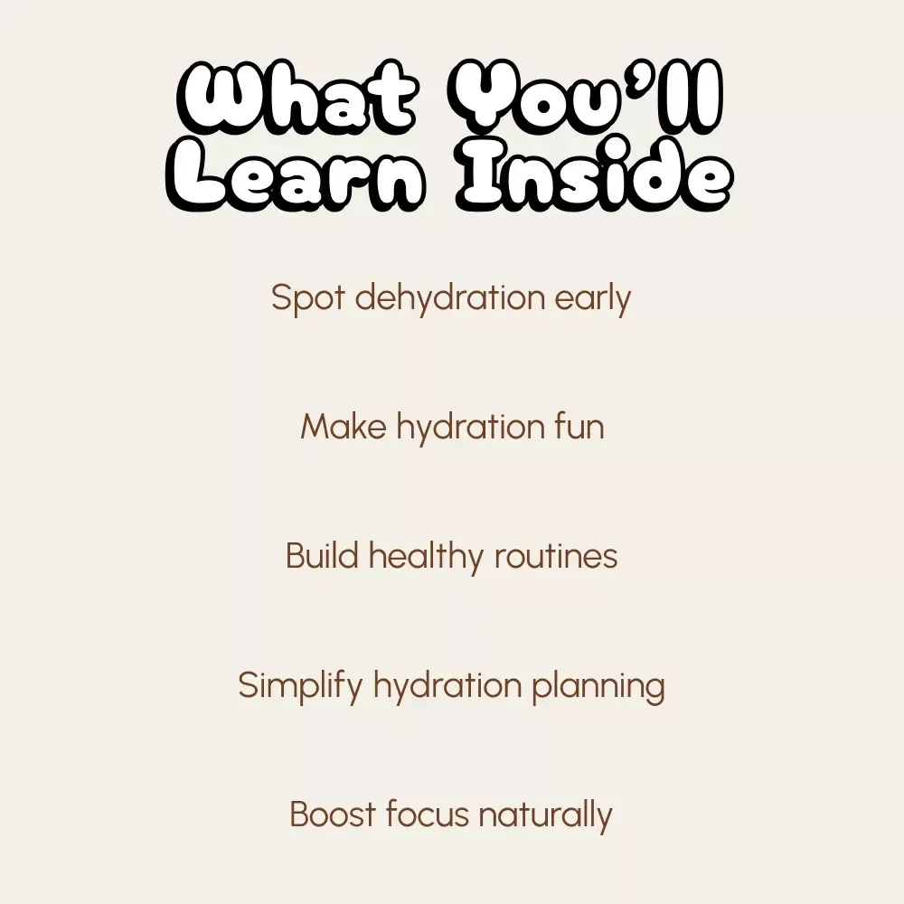 Keeping Kids Hydrated and Healthy Every Day | Printable eBook Guide for Parents | How to Prevent Dehydration in Kids | Child Wellness & Nutrition Digital Download