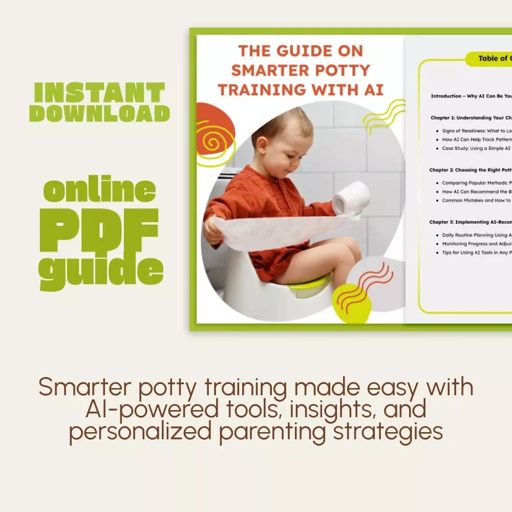 The Guide on Smarter Potty Training with AI | Digital eBook for Parents | Potty Training Made Easy with Artificial Intelligence Tools, Tips & Checklist