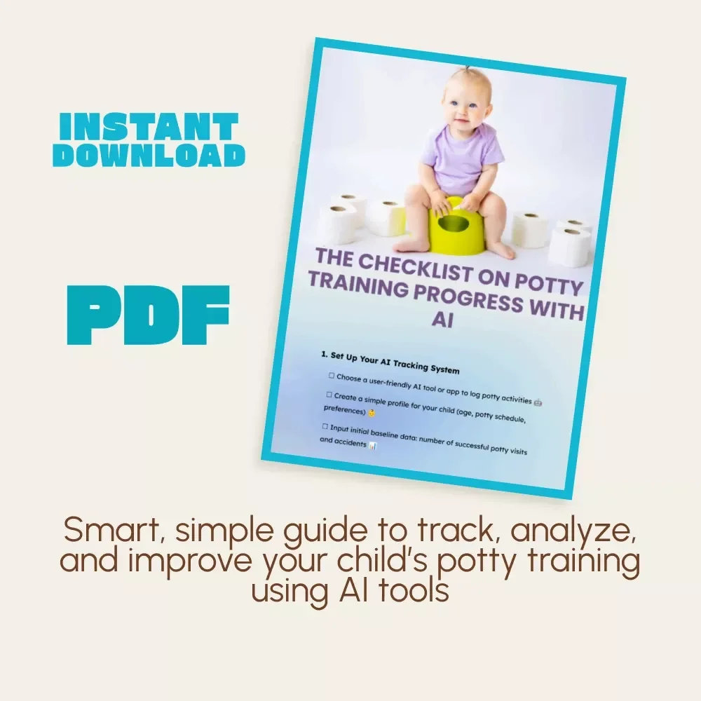 The Checklist on Potty Training Progress with AI | Digital Potty Training Guide for Parents | Printable eBook & AI Tracking System for Toddlers