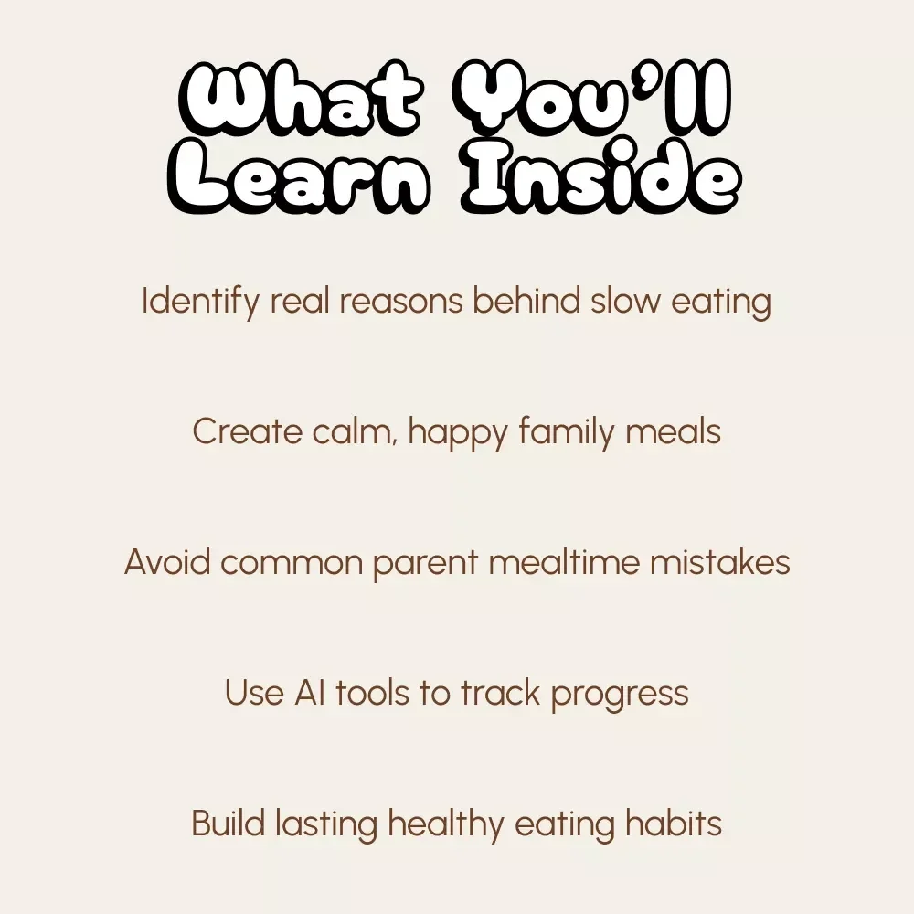 Why So Slow? A Parent’s Guide to Peaceful Mealtimes | Digital Parenting Guide on How to Deal with Slow Eaters, Create Calm Family Dinners & Encourage Healthy Eating Habits