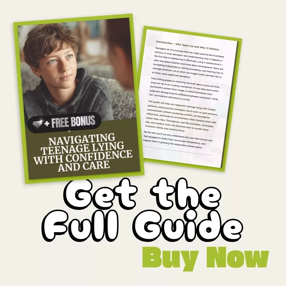 Navigating Teenage Lying with Confidence and Care – Parenting Guide | How to Handle Teenage Lying | Digital Download for Parents Seeking Calm, Connection & Trust