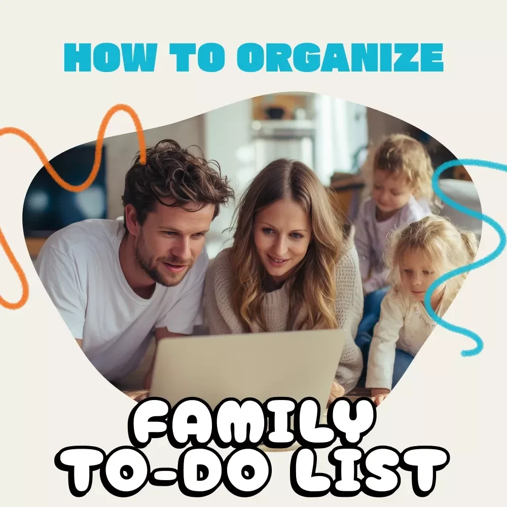 How to Organize a Family To-Do List Without the Chaos | Digital Guide for Busy Families | Printable & Editable Family Task Organizer