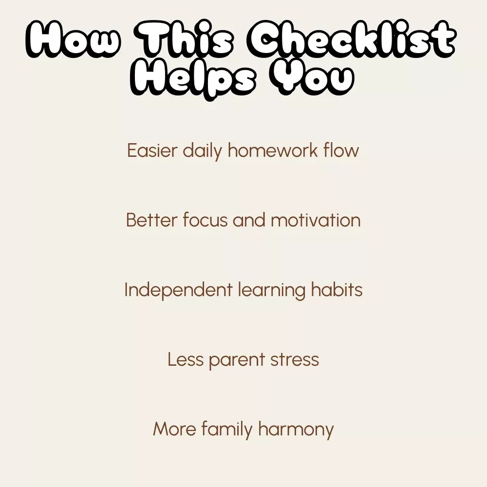 How to Create a Homework Routine for Kids – Printable Checklist | Digital Download for Parents & Teachers | Step-by-Step Guide to Better Study Habits