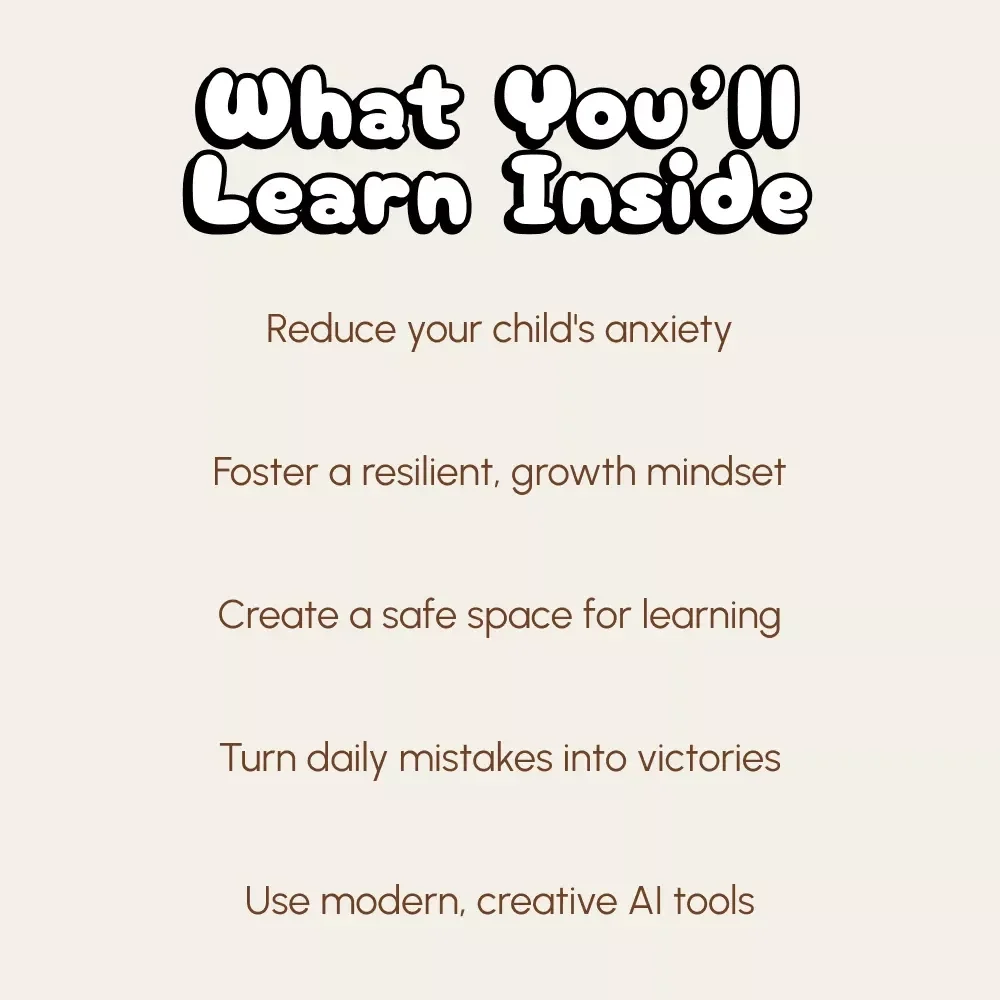 Helping Kids Embrace Mistakes Without Fear | A Parent's Guide on How to Manage Child’s Fear of Making Mistakes | Digital eBook