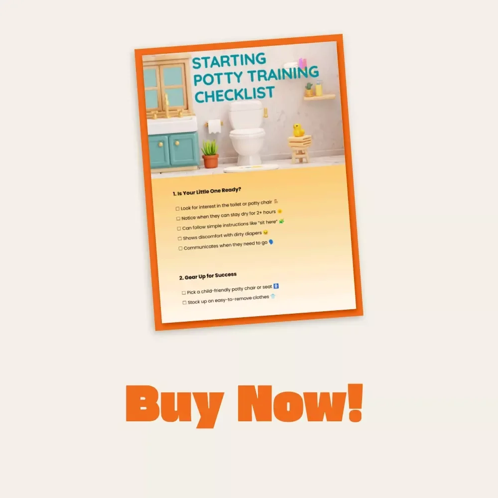 Starting Potty Training Checklist | Printable Toddler Toilet Training Guide for Parents | Digital Download Potty Chart, Routine Tracker & AI Tips
