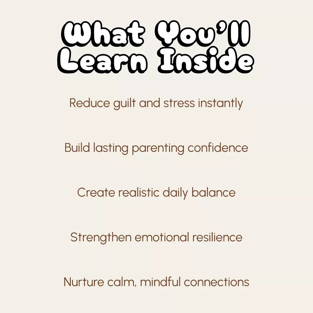 Guilt-Free Parenting: Finding Peace Amid the Chaos | Digital eBook, Mindful Parenting Guide, AI-Assisted Parenting Workbook, Printable Parenting Resource
