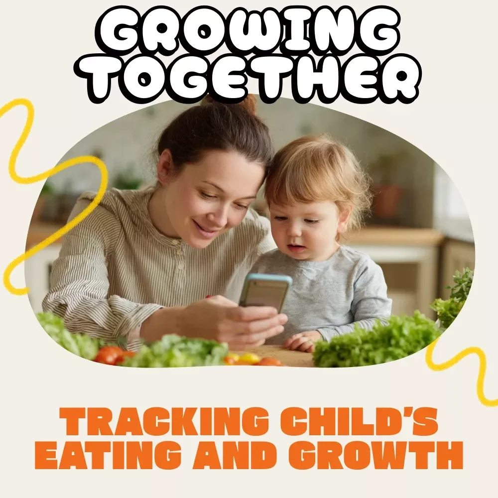 Growing Together: A Parent’s Guide to Tracking Your Child’s Eating and Growth | Digital Download for Child Nutrition, Growth Charts & Food Journaling