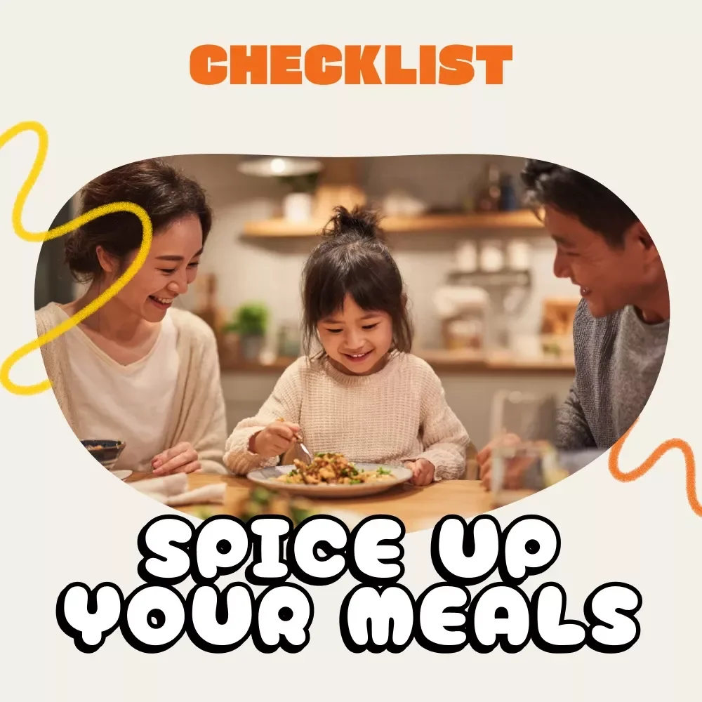 Spice Up Your Meals – Printable AI Meal Planning Checklist | Digital Download for Home Cooks | How to Ask AI for Meal Variety Planners | Culinary Goals & Flavor Preferences Organizer