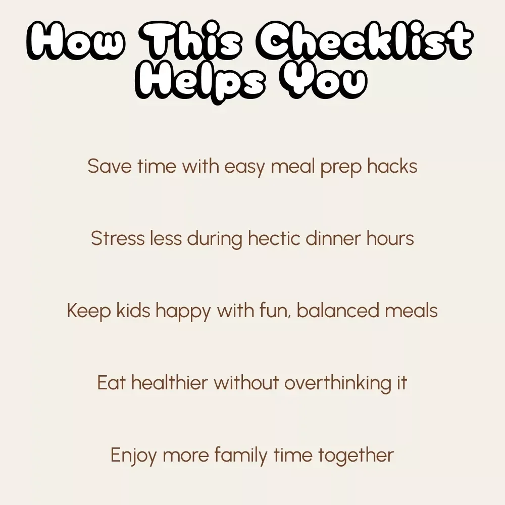The “No-Fuss Family Feast” Checklist: Meal Prep Ideas for Busy Parents | Family Meal Planning | Quick Dinner Ideas | Easy Meal Prep Printable for Busy Moms & Dads | Digital Download