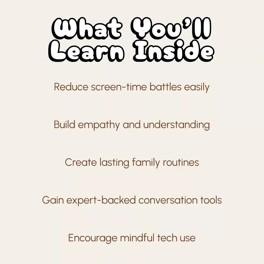 How to Talk to Kids About Screen Time Without the Drama | Digital Parenting Guide | Printable eBook on Positive Communication & Healthy Screen Habits