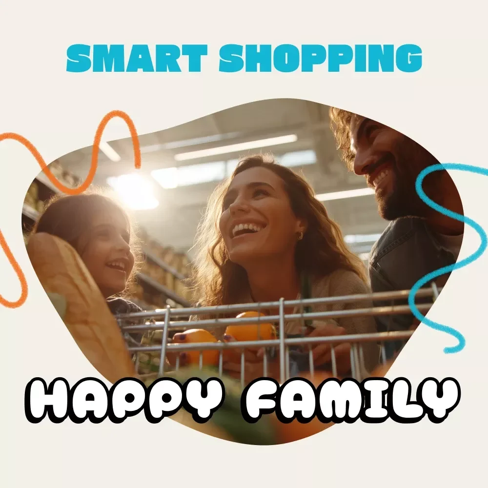 Smart Shopping, Happy Family: The Ultimate Guide to Family Grocery Lists | Printable Digital Guide for Busy Parents | How to Create a Grocery Shopping List for Families | Instant Download