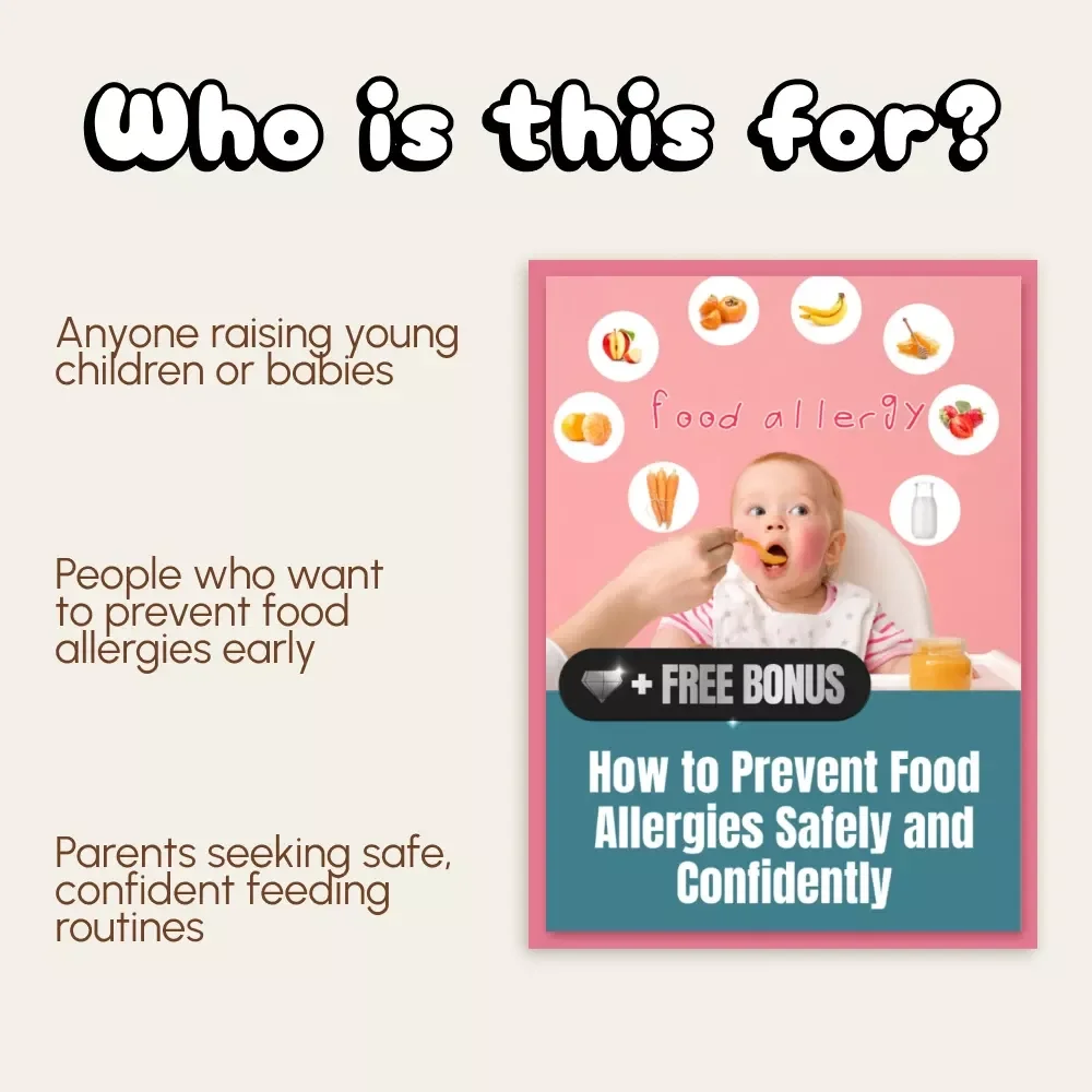 How to Prevent Food Allergies Safely and Confidently | Comprehensive eBook for Parents, Caregivers & Health-Conscious Families | Digital Download Guide on How to Prevent Food Allergies