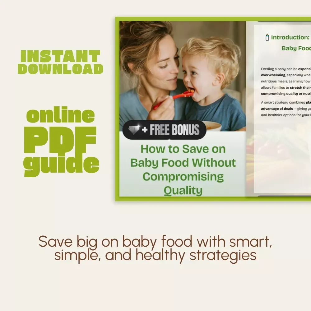 How to Save on Baby Food Without Compromising Quality | Budget-Friendly Baby Feeding Guide | Digital Download for Smart Parents