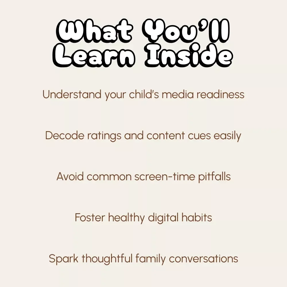 Choosing the Right Content for Your Child with Care | Printable Digital Parenting Guide | How to Choose Age-Appropriate Content for Kids | Family Media Education eBook