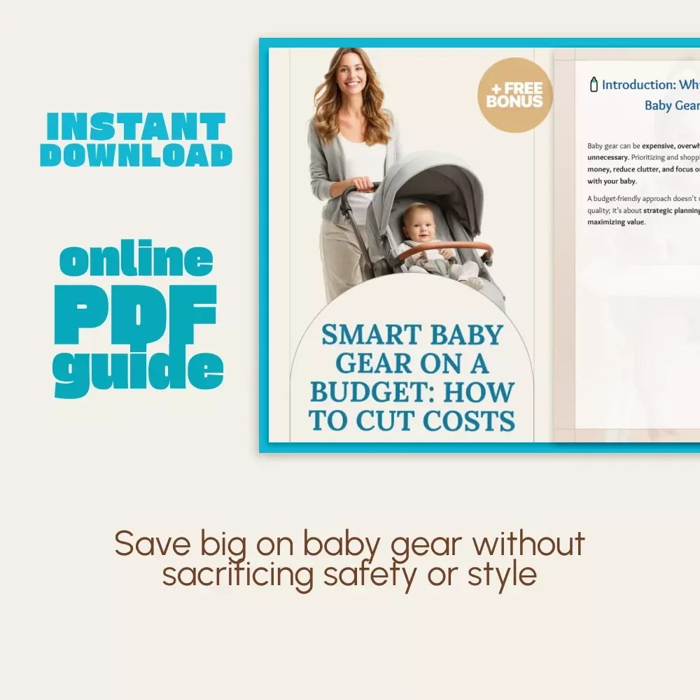 Smart Baby Gear on a Budget: How to Cut Costs | Digital Guide for New Parents | Money-Saving Baby Essentials eBook | Learn How to Cut Costs on Baby Gear Without Compromise