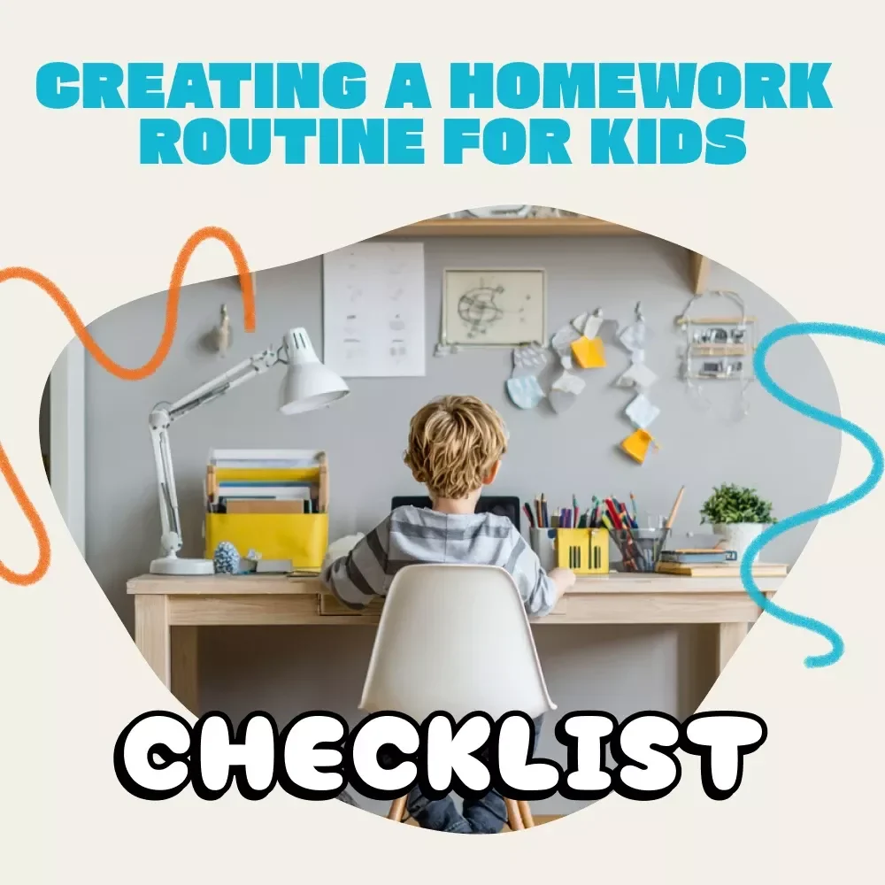 How to Create a Homework Routine for Kids – Printable Checklist | Digital Download for Parents & Teachers | Step-by-Step Guide to Better Study Habits