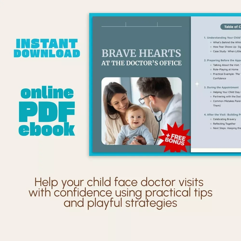 Brave Hearts at the Doctor’s Office | eBook for Parents on How to Handle Child’s Fear of Doctors | Gentle Parenting Guide, Emotional Support Strategies, Printable Digital Download
