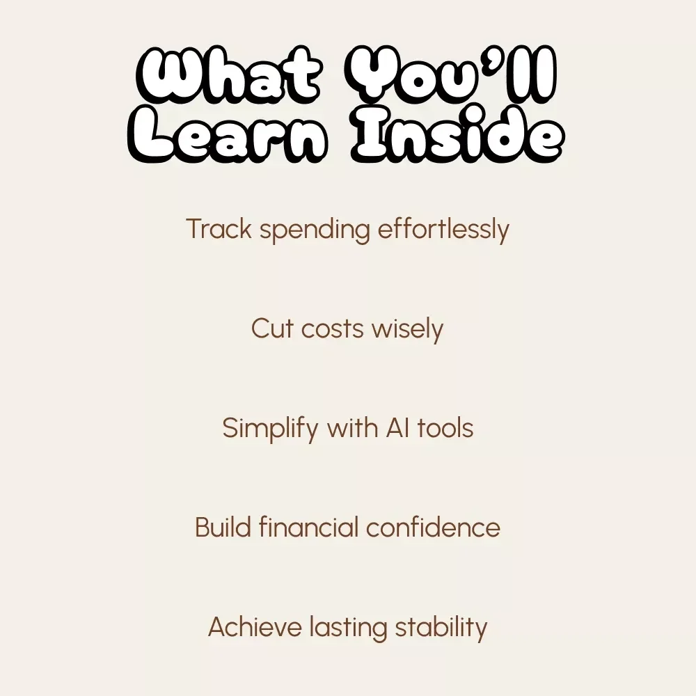 Mastering Your Monthly Budget | Printable Digital Guide to How to Manage Household Expenses, Budgeting Tips, 50/30/20 Rule, AI Tools for Smarter Spending