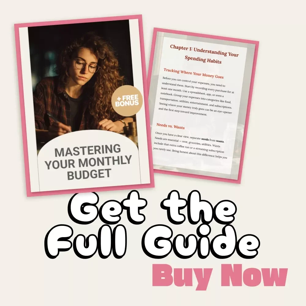 Mastering Your Monthly Budget | Printable Digital Guide to How to Manage Household Expenses, Budgeting Tips, 50/30/20 Rule, AI Tools for Smarter Spending