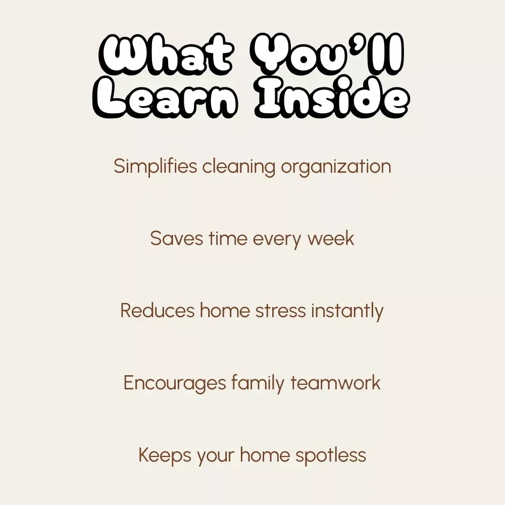 How to Build a Cleaning Checklist for the House | Printable Home Cleaning Guide for an Organized and Stress-Free Routine | Digital Download