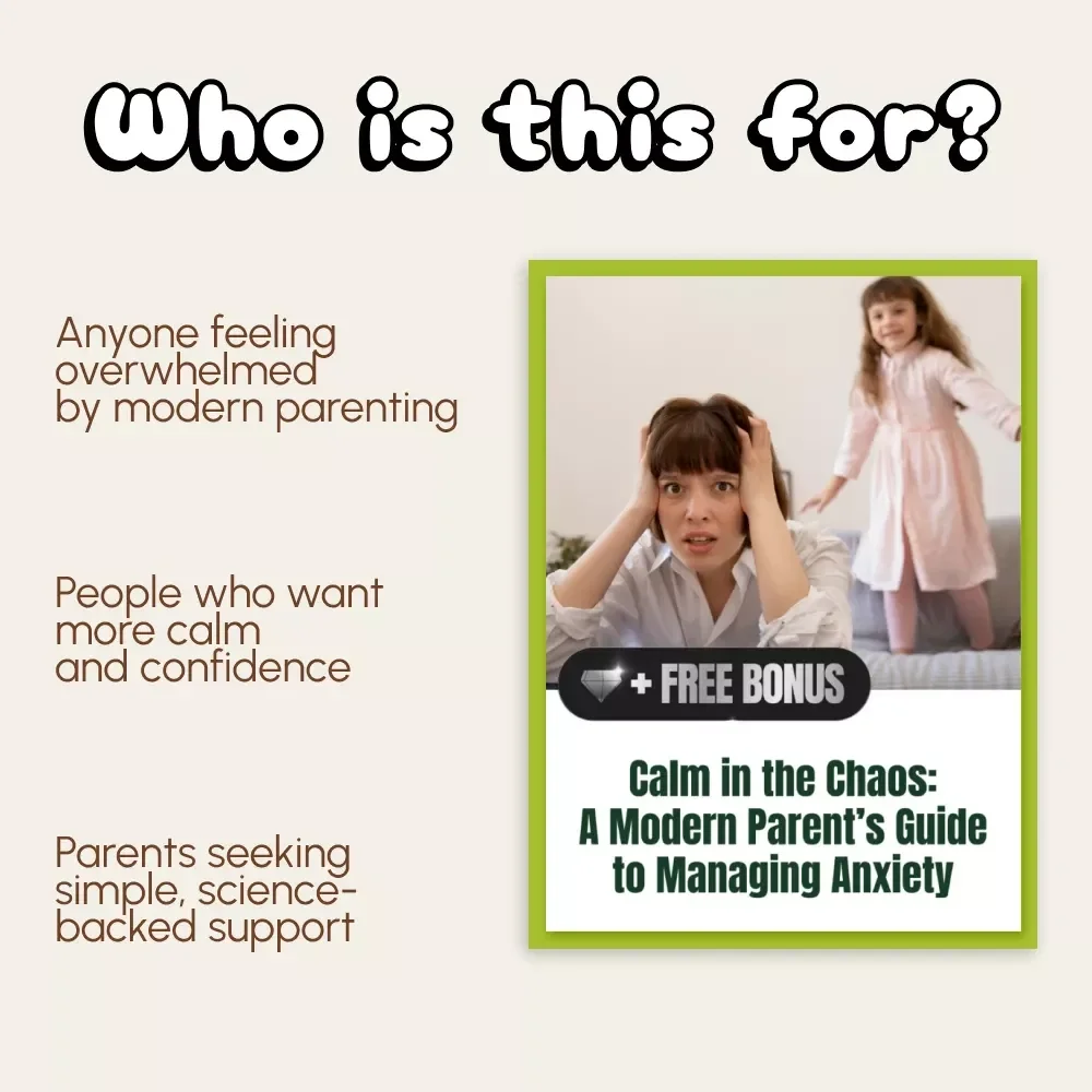 Calm in the Chaos: A Modern Parent’s Guide to Managing Anxiety | Digital Parenting Guide for Moms & Dads | Printable eBook on How to Manage Parenting Anxiety