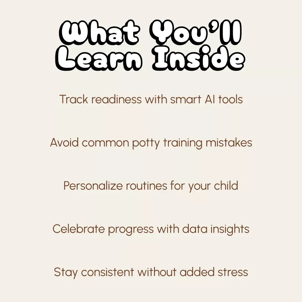 The Guide on Smarter Potty Training with AI | Digital eBook for Parents | Potty Training Made Easy with Artificial Intelligence Tools, Tips & Checklist