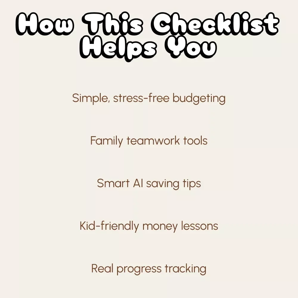 Saving for a Down Payment with Kids | Family Budget Checklist | How to Save for a Down Payment with Kids | Home Buying Savings Planner for Parents
