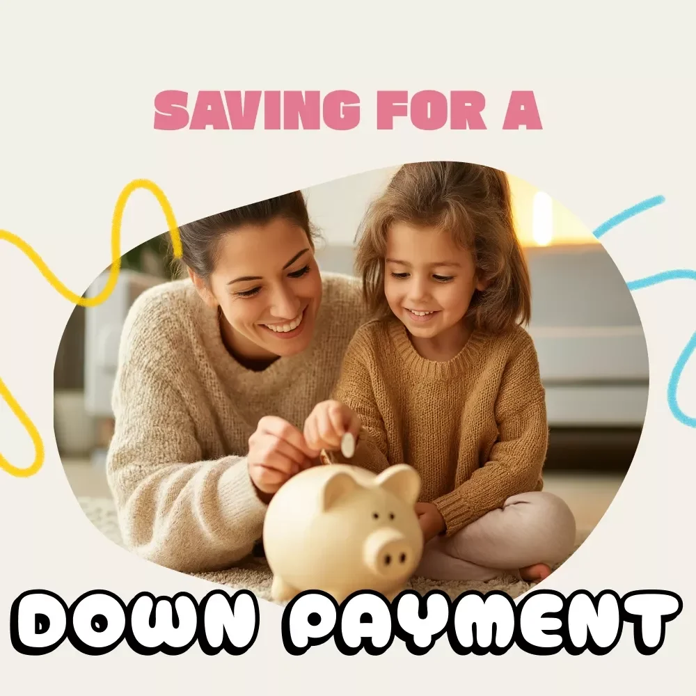 Saving for a Down Payment with Kids | Family Budget Checklist | How to Save for a Down Payment with Kids | Home Buying Savings Planner for Parents