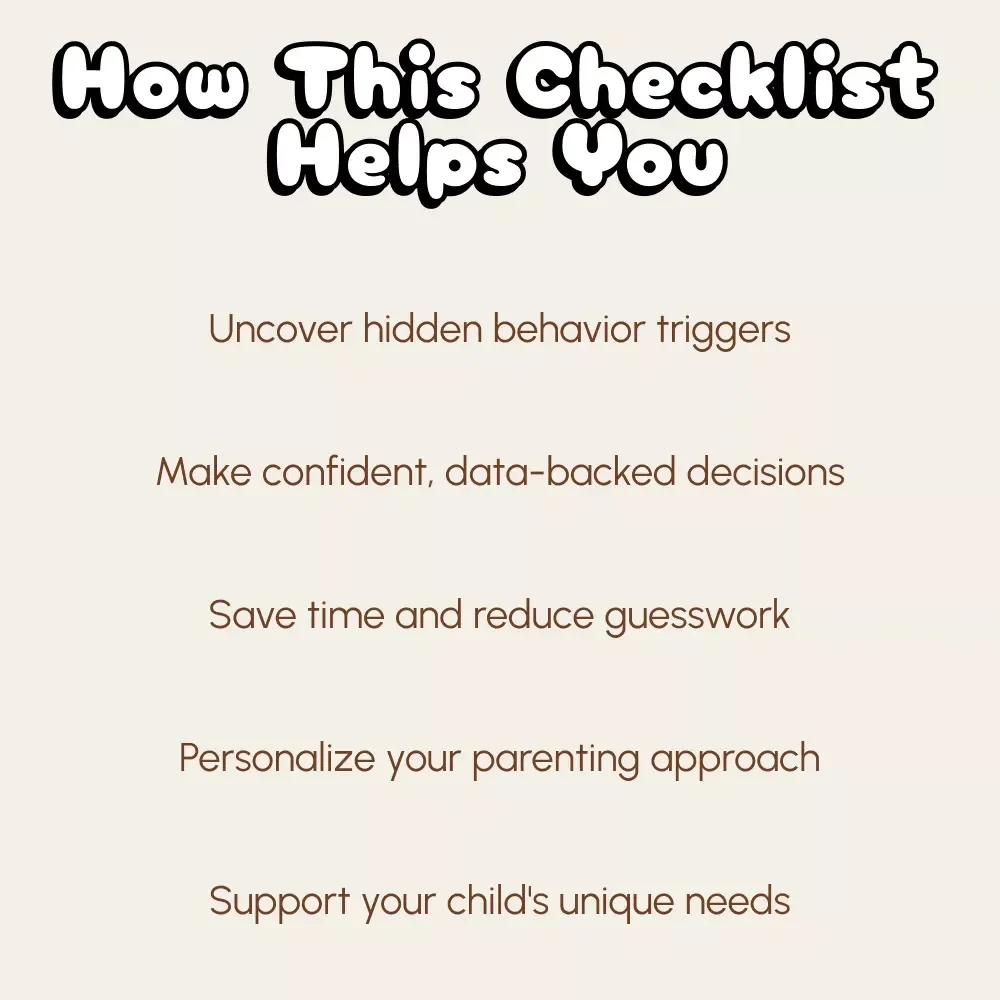 Your AI Checklist for Analyzing Your Child’s Behavior | Digital Download | Guide on How to Use AI to Analyze Child's Behavior Data