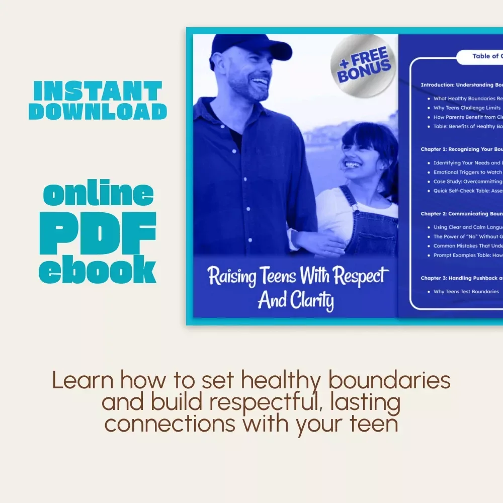 Raising Teens with Respect and Clarity | Parenting eBook | Digital Download Guide for Healthy Boundaries, Communication, and Emotional Intelligence