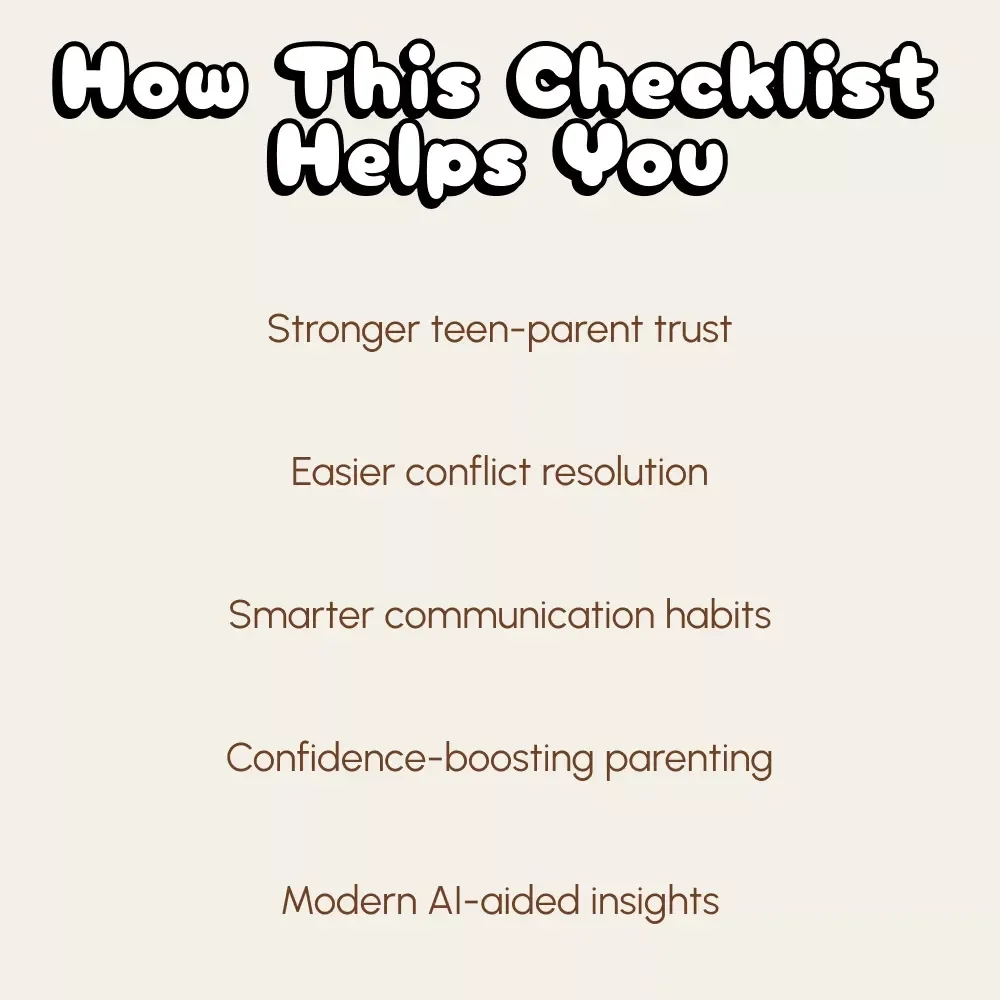 Teen Talk Mastery Checklist for Parents | Printable Digital Download | Tips for Effective Communication with Teenagers | Parent-Teen Connection Guide