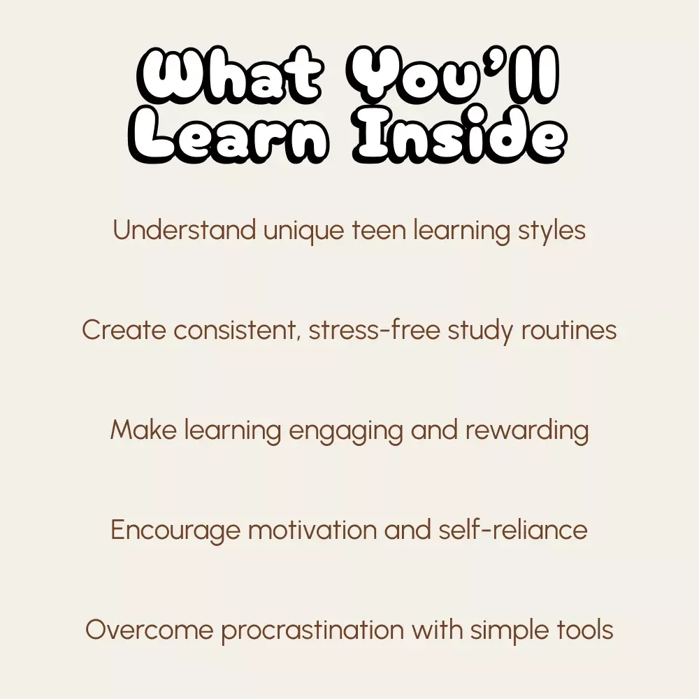 Building Smart Study Habits in Teens | Digital Guide for Parents & Educators | How to Encourage Good Study Habits in Teens | Printable PDF Download