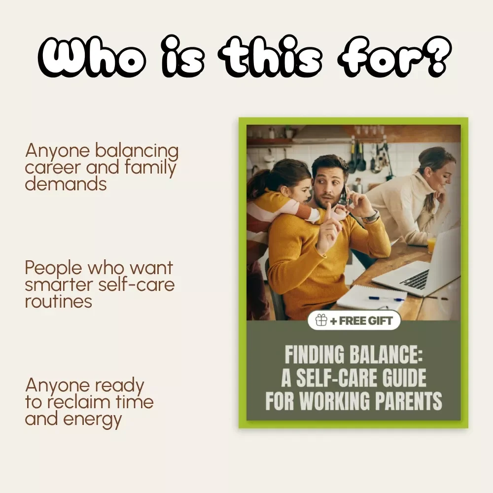Finding Balance: A Self-Care Guide for Working Parents | Digital Download for Work-Life Wellness, Self-Care Tips for Working Parents, Mental Health and Productivity eBook