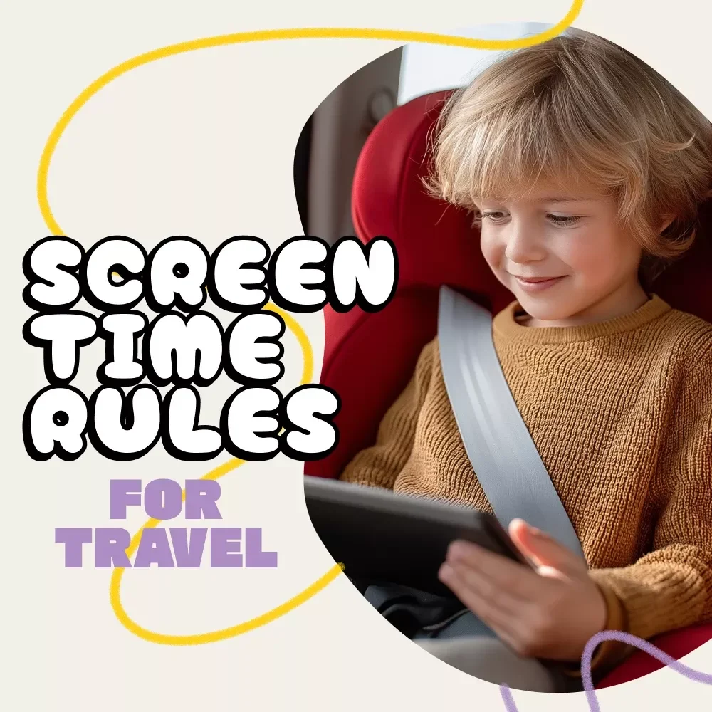 Kids Screen Time Rules for Travel Checklist | Printable Digital Download | Family Travel Guide for Managing Screen Time on Trips | Screen Time Rules for Travel for Parents & Kids