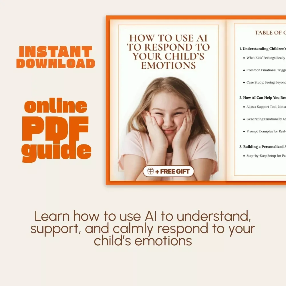How to Use AI to Respond to Your Child’s Emotions | Digital Parenting Guide, eBook & Checklist for Mindful Parents