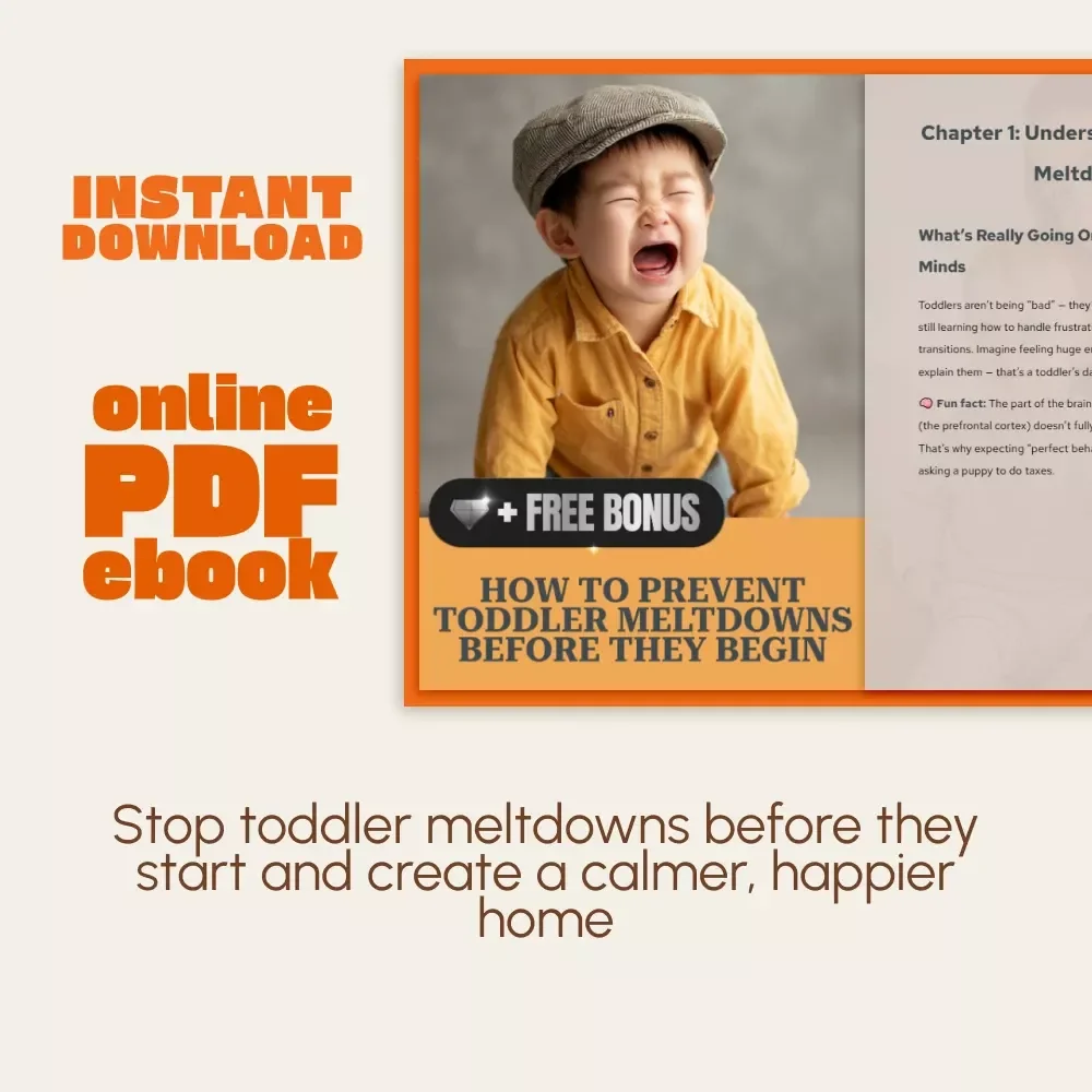 How to Prevent Toddler Meltdowns Before They Begin | Gentle Parenting Guide eBook | Toddler Tantrum Solutions