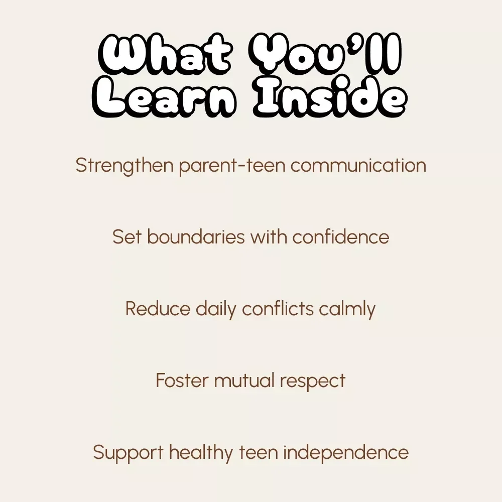 Raising Teens with Respect and Clarity | Parenting eBook | Digital Download Guide for Healthy Boundaries, Communication, and Emotional Intelligence
