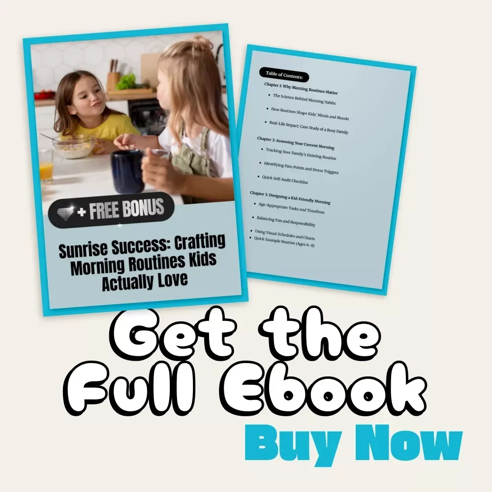 Sunrise Success: Crafting Morning Routines Kids Actually Love | eBook Guide for Parents | How to Create a Morning Routine for Kids That Works, Reduces Stress & Builds Independence