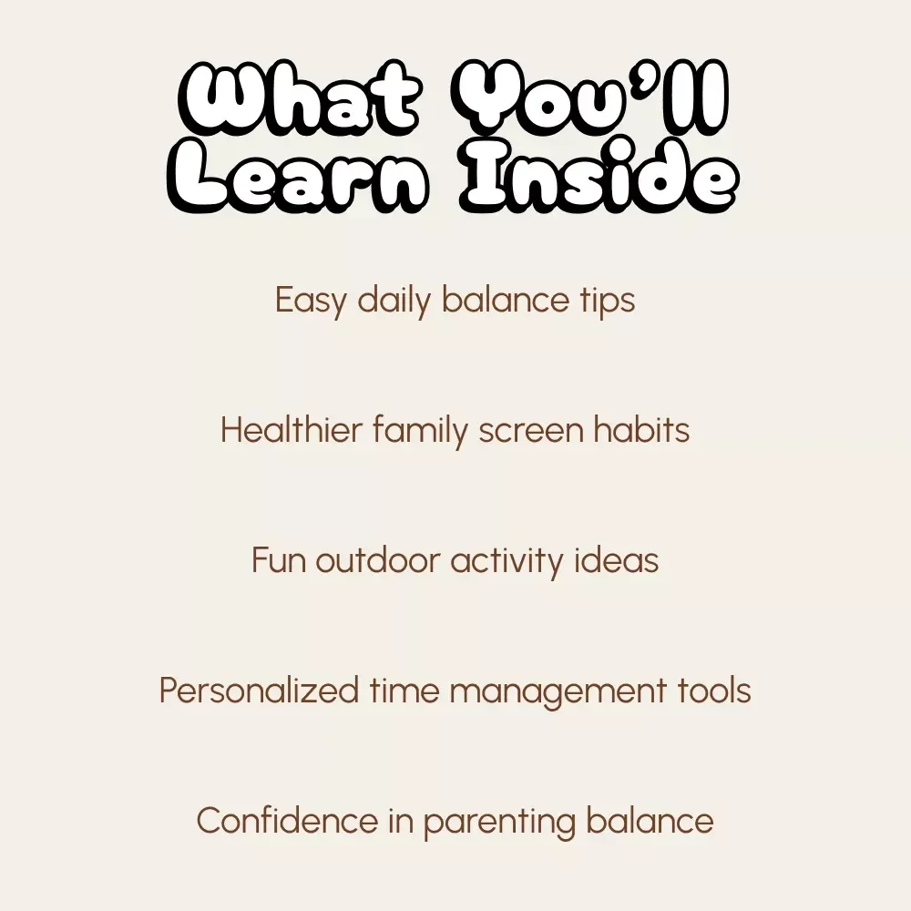 Tips for Balancing Screen Time and Outdoor Play | Digital Parenting Guide for Healthy Habits, Outdoor Fun, and Screen Time Balance Strategies | Printable Family Guide & Instant Download