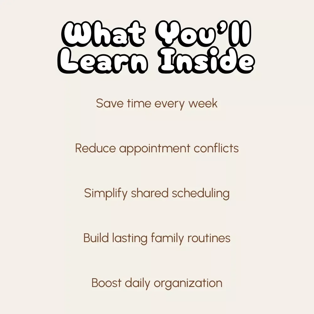 How to Manage Family Appointments and Schedules Guide | Digital Family Planner | Time Management eBook for Busy Parents