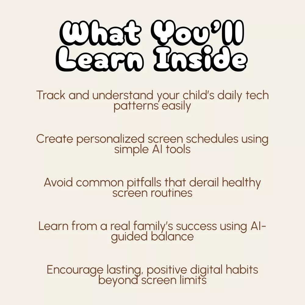 How Smart Screen Time Helps Kids Balance Technology and Life | Digital Parenting Guide | How to Use AI to Create Screen Time Schedules | AI Parenting eBook