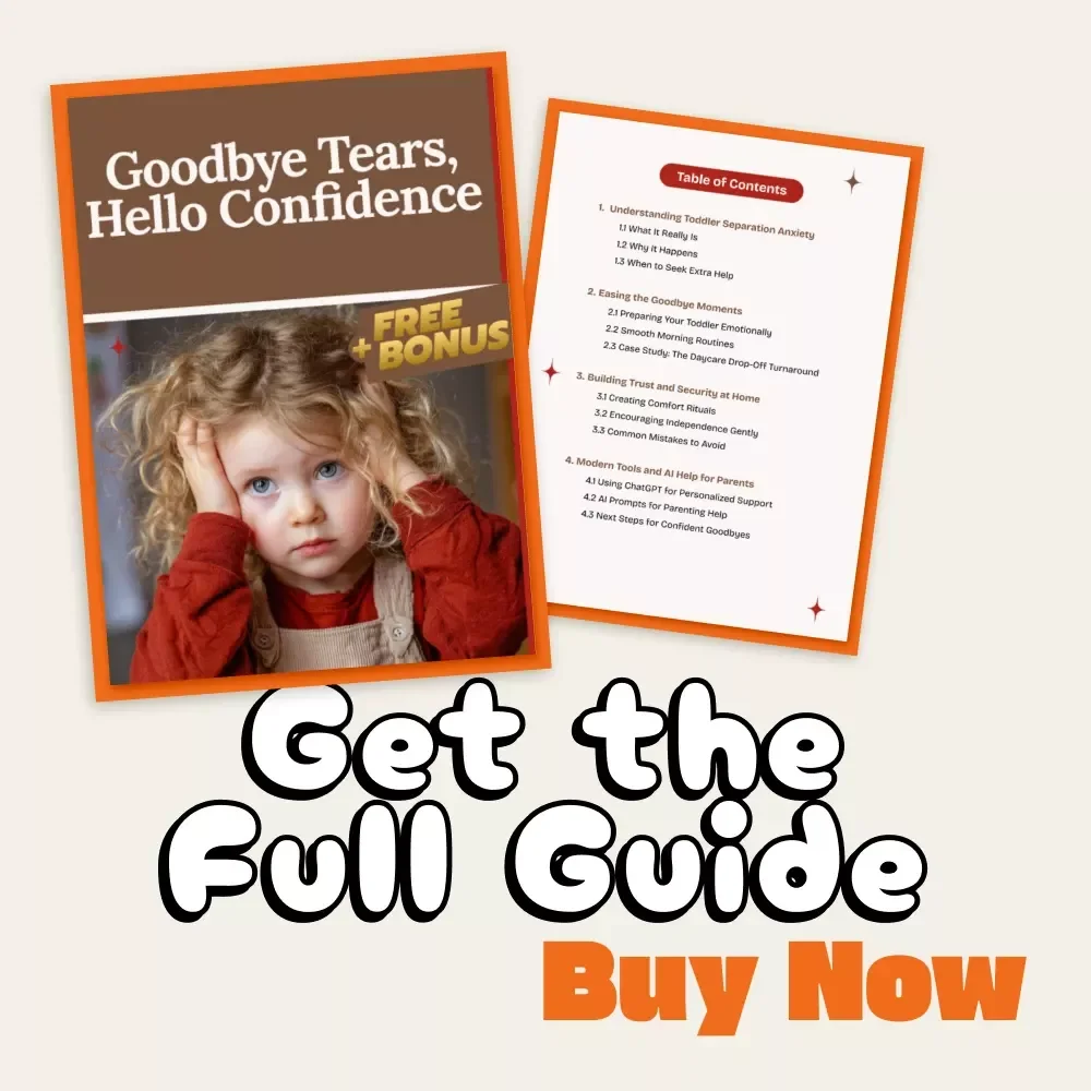 Goodbye Tears, Hello Confidence | Toddler Separation Anxiety eBook | Parenting Guide for Daycare Drop-Offs, Emotional Routines & Gentle Independence