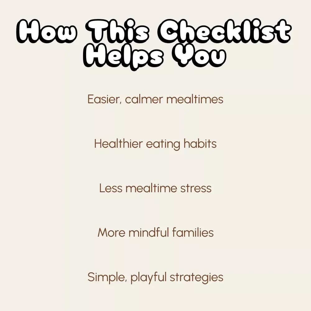 The “Slow Down, Speedy Eater!” Checklist | Printable Parenting Guide to Help You Deal with a Child Who Is a Fast Eater | Mindful Mealtime Strategies for Kids
