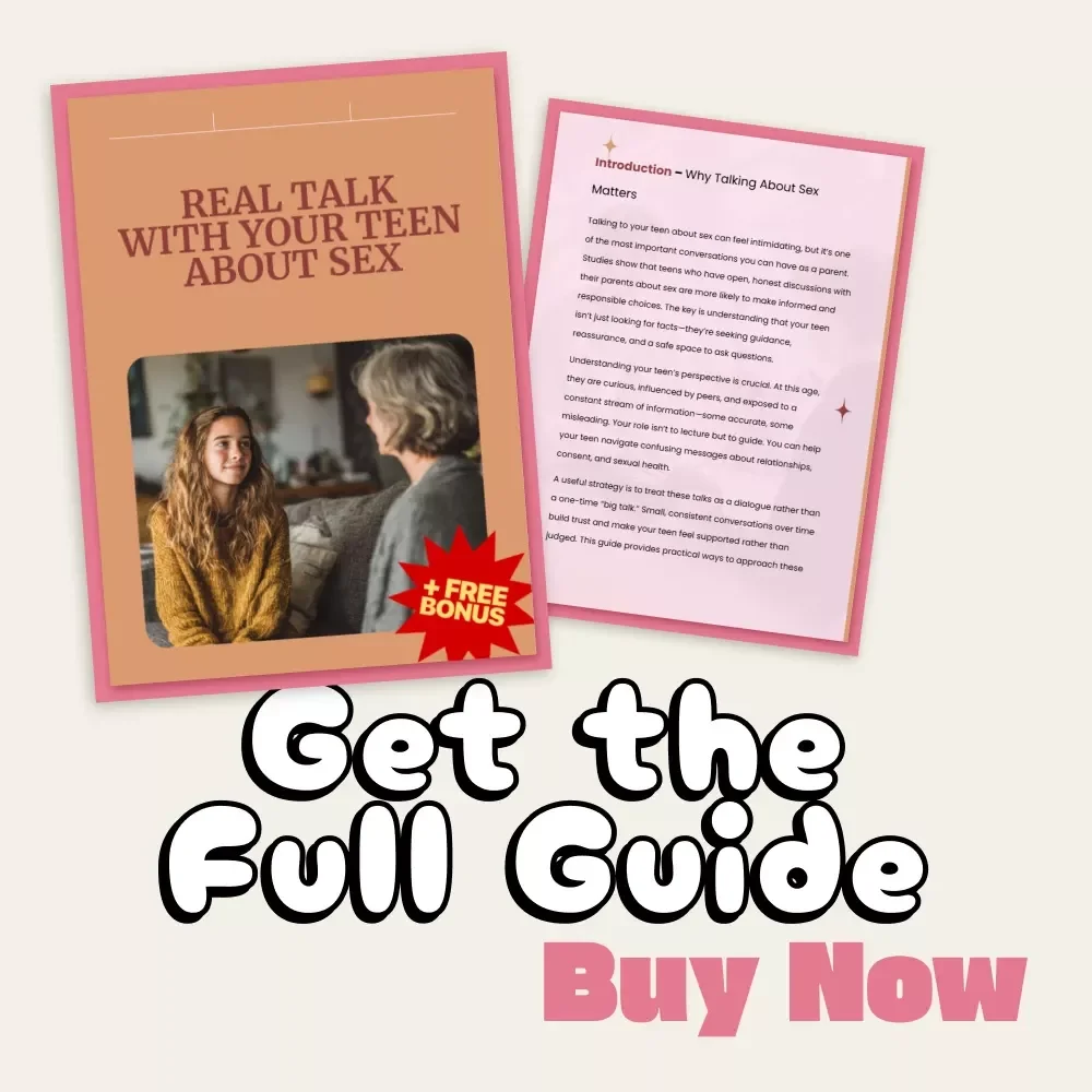 Real Talk with Your Teen About Sex – A Parent’s Guide on How to Talk to Your Teen About Sex | Digital Download, eBook, Conversation Starter for Parents and Teens